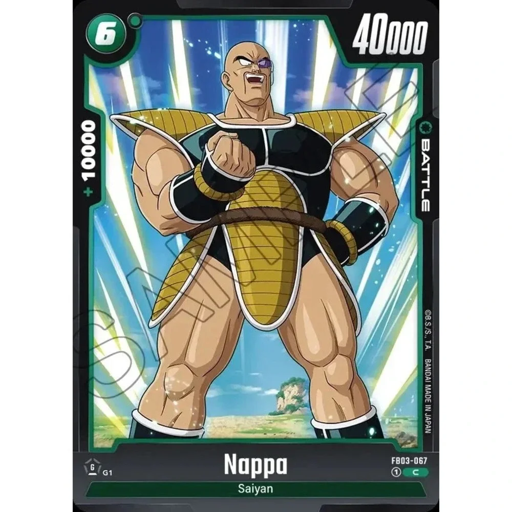 Dragon Ball Super Fusion World Nappa FB03-067 Common Green Saiyan Card